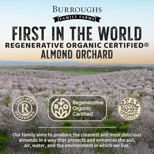 USDA Organic Almond Butter, 14 oz – No Palm Oil, No Sugar Added Almond Nut Butter – 2x the Antioxidants and Vitamin B Versus Other Nut Butter – First Regenerative Organic Certified (Crunchy)