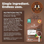 Navitas Organics Cacao Nibs – Unsweetened Dark Chocolate Crunch – Antioxidants, Minerals, Fiber – For Trail Mix, Baking & More – USDA Organic, Fairtrade, Non GMO, Gluten Free, Non-alkalized (16oz. Bag 151 Servings)