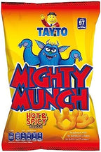 TAYTO Mighty Munch - Hot and Spicy flavour snacks from Ireland (22 x 26g packs)