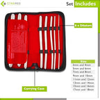 CynaMed 8 Hegar Medical Dilator Sounds Set 7.5inch Double Ended Instrument (Double Ended)