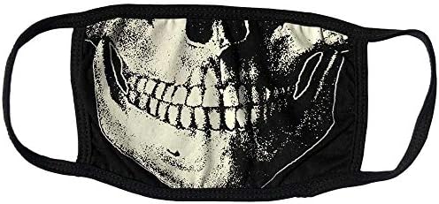 kreepsville 666 Fashion Face Mask Costume Vanity Covering (Skull Mouth White)