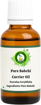 R V Essential Pure Babchi Carrier Oil 5ml (0.169oz)- Psoralea Corylifolia (100% Pure and Natural Cold Pressed)