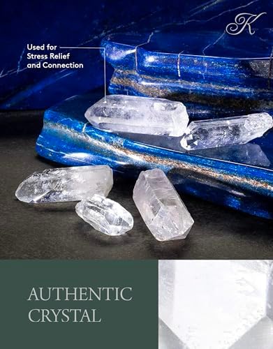 KALIFANO Museum Grade Quartz Points Bundle (500+ Carats) - Bulk High Energy Raw Lemurian Reiki Cuarzo Crystal Used for Clarity and Purpose - Information Card Included (Family Owned & Operated)