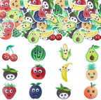 Gyufise 50Pcs Edible Fruit Theme Cupcake Toppers Apple Orange Peach Strawberry Banana Cupcake Picks Hawaii Fruit Cupcake Decor for Birthday Party Decoration Supplies