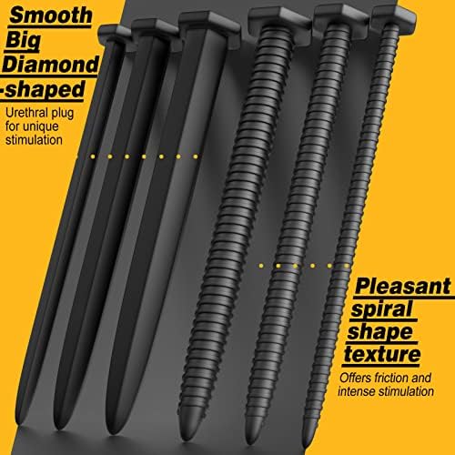 Urethral Sounds Penis Plug Silicone Screw & Hardware Nail Dilator Flexible Masturbation Rod 6 PCS Set Trainer Kit for Men TJIJP
