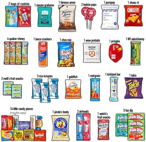 CRAVEBOX Snacks Box Variety Pack Care Package (45 Count) Mother's Day Treats Gift Basket Adults Kids Grandkids Guys Girls Women Men Boyfriend Birthday Cookies Chips College Student Office School