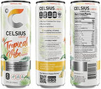 CELSIUS Sparkling Tropical Vibe, Functional Essential Energy Drink, 12 Fl Oz (Pack of 24)