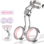 Contact Lens Wearing Aids, Portable Contact Lens Eyelid Stretcher, Color Contact Lens Wearing Tool With Insert or Remove Tool/Tweeers/Contact Lens Case (Pink)