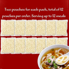 KA-ME Udon Noodles - Fresh Cooked Stir Fry Noodles 14.2 oz (Pack Of 6), No Preservatives/MSG, Instant & Microwaveable, Perfect for Traditional Hot & Cold Dishes, Quick Soup or Stir-Fry & More