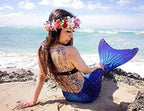 Mermaid Costume for Women Adults (Ocean Deep Blue, L 8/10)