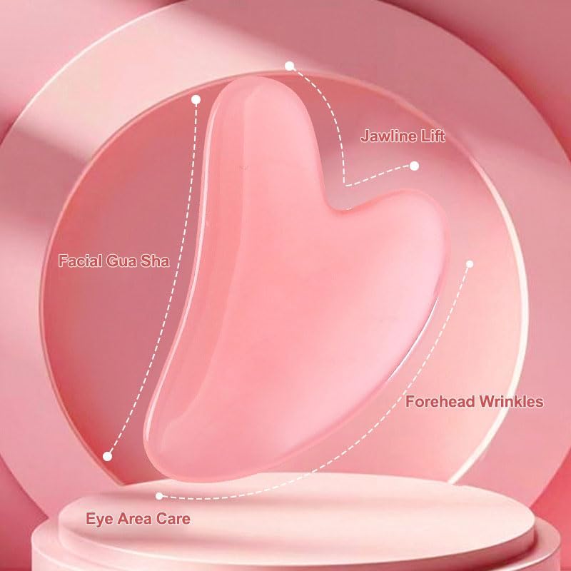 Face Roller Tools, Facial Tools for Skin Care, Facial Massager for Face, Eyes, Neck, Relieve Fine Lines and Wrinkles,Pink