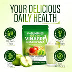 V-𝐆𝐮𝐦𝐦𝐢𝐞𝐬 Vinagre De Manzana with The 𝐌𝐨𝐭𝐡𝐞𝐫, 𝐕𝐢𝐭𝐚𝐦𝐢𝐧 C & B12 – Vegan, Gluten-Free