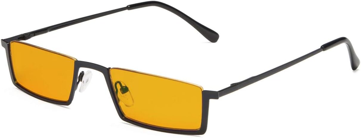 Eyekepper Blue Light Blocking Glasses Half-Rim Computer Glasses-Nighttime Eyewear-Special Orange Tinted Eyeglasses (Black, 1.50)