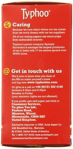 Typhoo British Tea, Foil fresh teabags, 80 count (pack of 6)