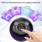 EcoBasic Ultrasonic Retainer Cleaner Machine, 45kHz Dental Cleaning Pod with UV-C Light, 200ML Denture Cleaner with 4 Modes Deep Cleaning for Retainers, Aligners, Mouth Guards, Dentures & Jewelry