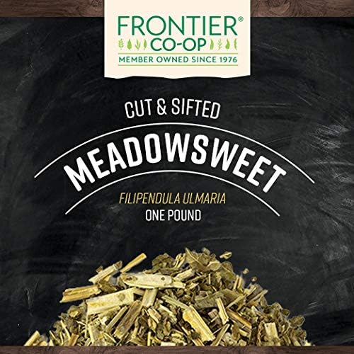 Frontier Co-op Meadowsweet Herb, Cut and Sifted, 1lb Bulk Bag - 100% Natural Dried Herb - Ideal for Meadowsweet Tea and Herbal Uses, Kosher Certified (Pack of 2)