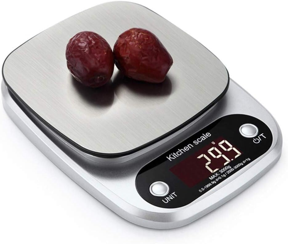GeRRiT Digital Scale Kitchen Scale 5kg/0.1g Food Scale Electronic Scale with Backlight LED Display Screen ()