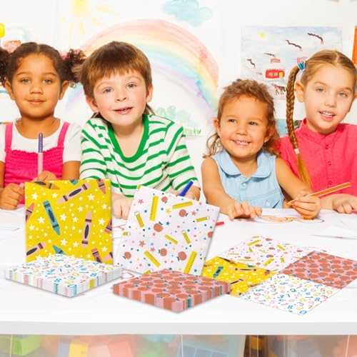40Pcs Back to School Napkins-School Theme Ruler Apple Alphabet Paper Napkins First and Last Day of School Preschool Kindergarten Graduation Decoration