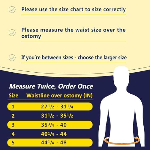 URIEL Abdominal Ostomy Belt Ostomy Supplies Stealth Support Belt Bag for Men Women, Comfortable for Post Operative Care After Surgery Size 4 (40.25'-44')