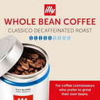 illy Decaf Whole Bean Coffee, Classico Decaffeinated Medium Roast, 100% Arabica, Premium Italian Coffee, Ideal for Espresso, Drip, Moka and French Press Brewing, 8.8oz, 6 Pack
