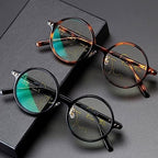SFIVE Progressive MultiFocal Reading Glasses, Retro Round Readers Glasses Tortoiseshell, Resin Lenses Reading Glasses Unisex (Color : Black, Size : +2.5)