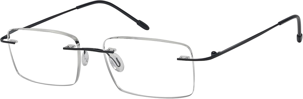 Eyekepper Frameless Reading Glasses for Men Reading - Rectangle Rimless Reader Eyeglasses Black +2.00