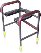 Extra Wide Commode/Shower Chair Multifunctional Bariatric Toilet Seat Pregnant Bath Stool with Safety Steel Frame for Seniors, Disabled
