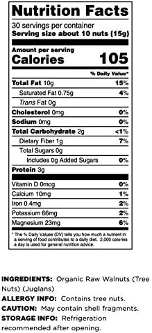 Terrasoul Superfoods Raw Organic Walnuts, 16 Oz - Chandler Variety | Fresh | Light Color