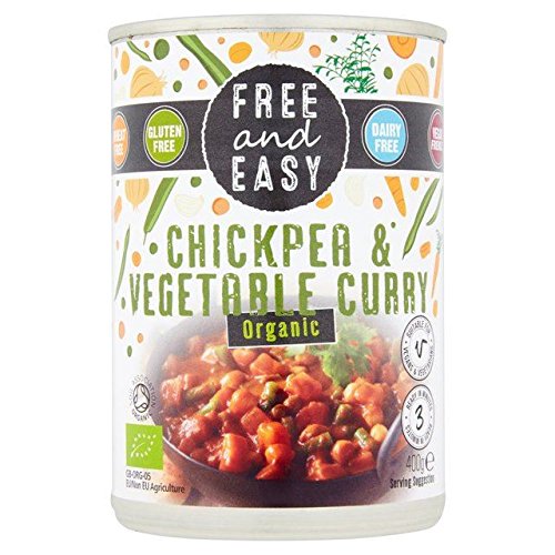 Free & Easy Free From Organic Chick Pea & Vegetable Curry - 400g (0.88lbs)