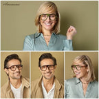 AMOMOMA 3 Pack Retro Blue Light Aviator Reading Glasses for Women Men,Oversized Large Computer Reader Frame AM6163