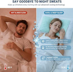 Cooling Gel Pad for Sleep - No Refrigeration Needed | Instant Relief for Hot Flashes, Night Sweats, Headaches & Muscle Pain | Dual-Sided Comfort Pillow Cooler for Adults, Kids & Pets