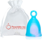 Peachlife Mini Ring Menstrual Cup – Small, Medium Firm | Easy Removal with Loop Pull Stem | Reusable Silicone Peachcup | Up to 10 Years of Leak-Proof Period Protection