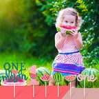Set of 27 One in a Melon Cake Cupcake Toppers Glitter Watermelon Cake Toppers 1st Birthday Party Cake Decor Watermelon Themed Kids Party Supplies Decorations for Baby Shower, Girl's Birthday