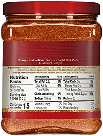 Spicy World Tandoori Masala 1 LB Jar Pack (Bulk Spice) - 16 Ounce - Seasoning - Natural, No Colors Added - Tikka Masala -