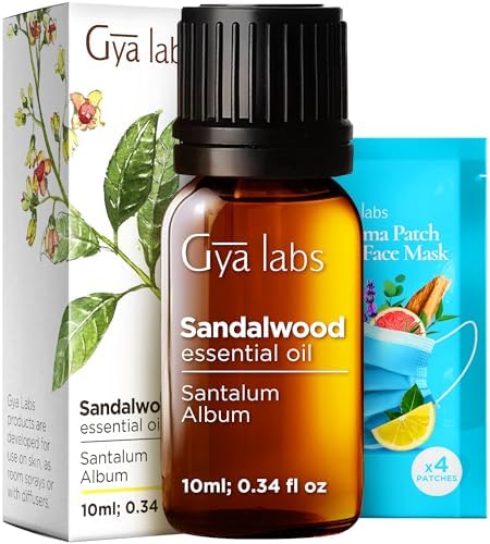 Melissa Oil for Herbaceous Scent & Sandalwood Essential Oils for Diffuser Set - Aromatherapy Grade Essential Oils Set - 2x10ml - Gya Labs