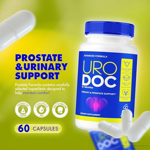 Uro Doc – Premium UroDoc Prostate Support Formula with a Clean, Potent Blend for Urinary Flow and Bladder Comfort | Easy-to-Swallow Daily Capsules for Men’s Wellness as You Age (60 Capsules)