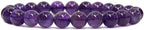 Angelstones Handmade Natural Healing Gemstone 8mm Round Beads Stretch Crystal Bracelet 7 Inch Unisex