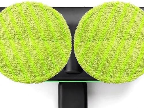 GSHLLO 6 Pcs Reusable Mop Refill Pads Microfibre Cleaning Mop Pads Small Floating Mop Pads Round Electric Mop Heads Wet Floor Mop Pads for Home