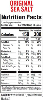 Hal's New York Kettle Cooked Gluten Free Original Sea Salt Salted Potato Chip Crisps, 2 Oz (Pack of 6)