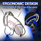 Male Chastity Device Cage with Plug Stainless Steel Chastity Cage Penis Urethral Sounding Cock Sounds Toys BDSM Men Exercise and Abstinence Tools Sex Bondage Restraints Adult Sex Toy for Men Gay