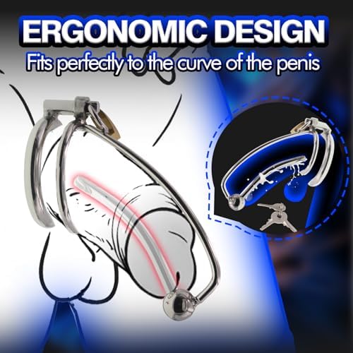 Male Chastity Device Cage with Plug Stainless Steel Chastity Cage Penis Urethral Sounding Cock Sounds Toys BDSM Men Exercise and Abstinence Tools Sex Bondage Restraints Adult Sex Toy for Men Gay