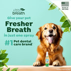 TropiClean Fresh Breath Oral Care Spray for Dogs & Cats | Dog Breath Spray | Mint Breath Freshener | Pet Bad Breath Treatment | Made in The USA | 4 oz