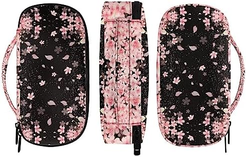 Pink Cherry Blossom Diabetic Supplies Storage Bag Portable Glucose Meter Carrying Case Insulin Pen and Medication Insulin Travel Case for Glucose Meters