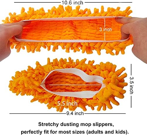 10 PCS 5 Pairs Dust Duster Mop Slippers Shoes Cover, Multi Function Washable Microfiber Foot Socks Floor Cleaning Shoes Cover for House Kitchen Office