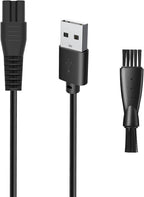 5V USB Charger Cable for Freebird Head Shaver Kit, wotdmu Charger Cable Compatible with FlexSeries Electric Head Hair Shaver for Freedom Grooming Charging, with 1 Cleaning Brush, 3.3ft Power Cord