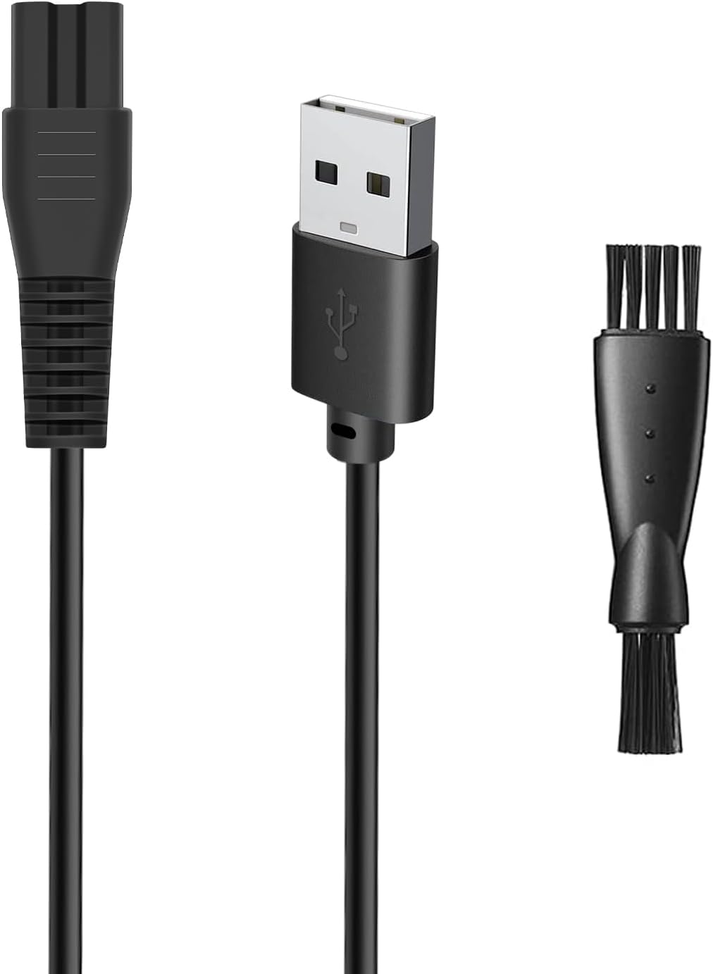 5V USB Charger Cable for Freebird Head Shaver Kit, wotdmu Charger Cable Compatible with FlexSeries Electric Head Hair Shaver for Freedom Grooming Charging, with 1 Cleaning Brush, 3.3ft Power Cord