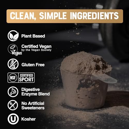 Select Proformance Elite Vegan Protein Powder - 16g of Protein per Scoop, Plant Based, Dairy Free, Gluten Free, Clean Ingredients - Chocolate Brownie Batter, 2lb Tub (40 Servings)