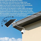 5W Solar Panel for Outdoor Cameras, 360° Adjustable Mount & 90° Rotatable Panel, IP65 Waterproof, 9.8ft USB-C Cable with Micro USB Adapter, Includes Mounting Bracket & Accessories