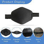 2PCS Eye Patches,AMZVIO 3D EyePatch for Adults,Adjustable Medical Eyepatch for Left or Right eye, Large Soft Eye patch for Lazy Eye, Black(Large Size)