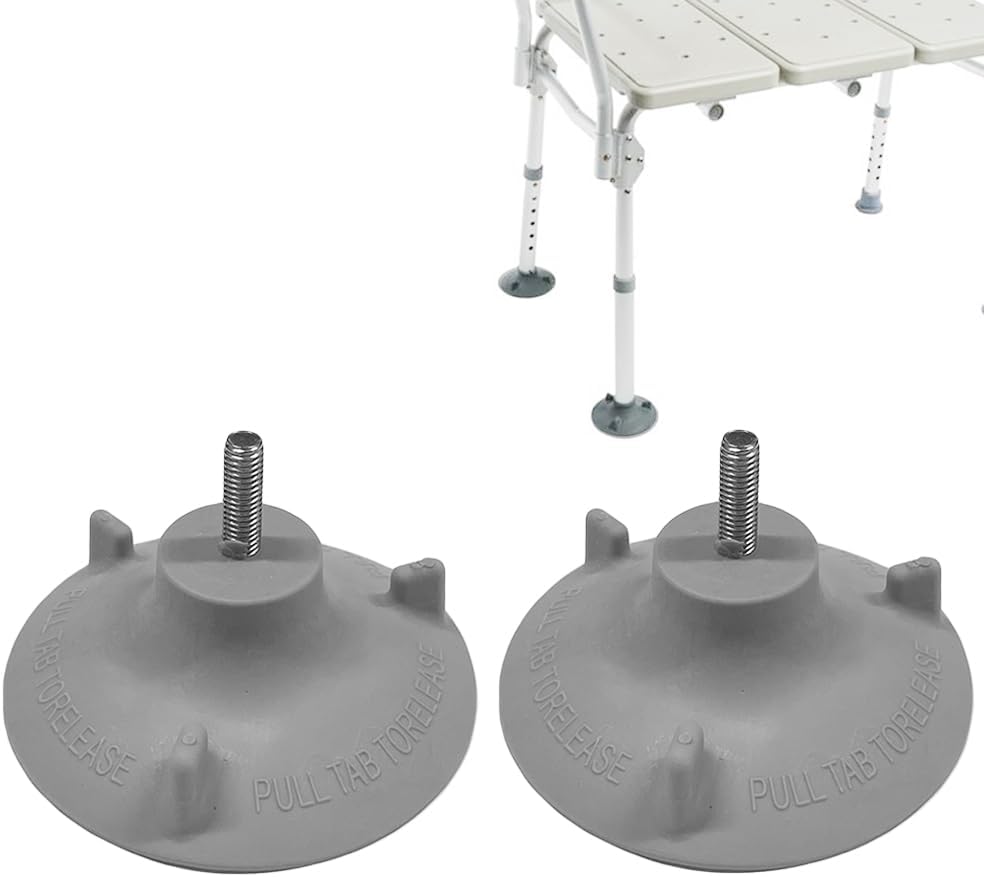 Toilet Safety Chair Feet Tip Replacement for Shower Toilet Seat Stools & Transfer Bench Anti-Slip Cap Accessories, 2 Pcs